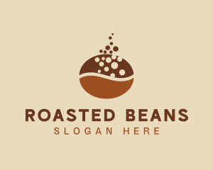 Brown Coffee Bean  logo design