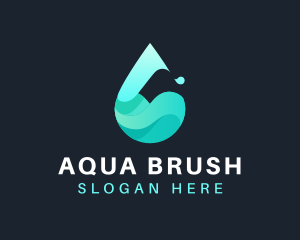 Liquid Droplet Water logo design