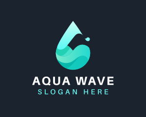 Liquid Droplet Water logo design