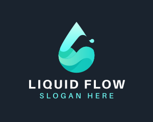 Liquid Droplet Water logo design