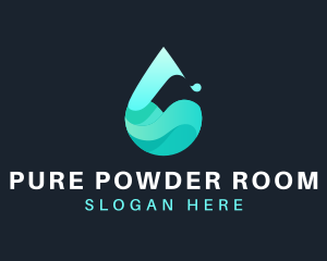 Liquid Droplet Water logo design