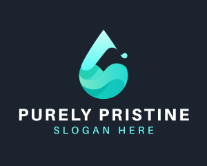 Liquid Droplet Water logo design