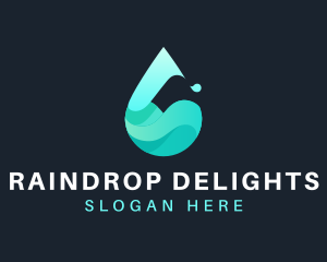 Liquid Droplet Water logo design