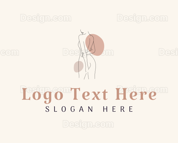 Nude Woman Beautician Massage Logo