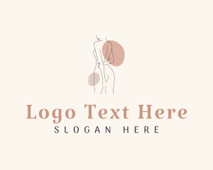 Nude Woman Beautician Massage logo