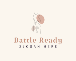 Nude Woman Beautician Massage Logo