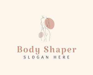 Nude Woman Beautician Massage logo design