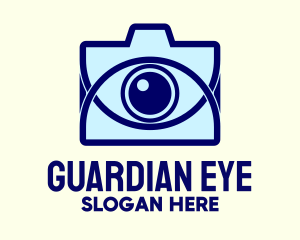 Blue Camera Eye logo design