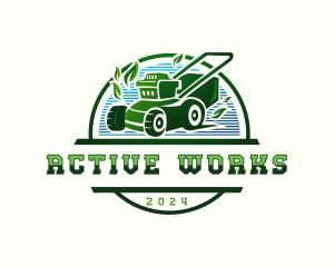 Lawn Mower Gardening  logo design