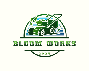 Lawn Mower Gardening  logo design