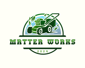 Lawn Mower Gardening  logo design