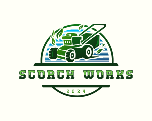 Lawn Mower Gardening  logo design