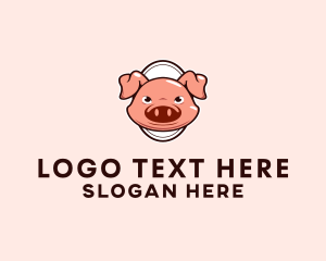 Meat - Pork Meat Ranch logo design
