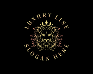 Luxury Royal Lion logo design