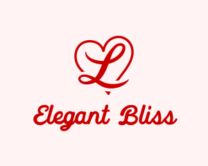 Love Heart Letter L logo