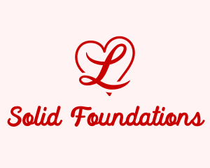 Love Heart Letter L logo