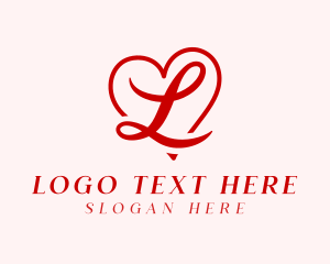 Love Heart Letter L logo