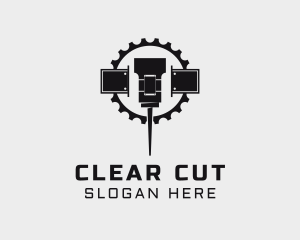 Cog Drill Machine logo design