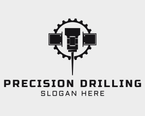 Cog Drill Machine logo design