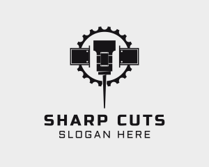 Cog Drill Machine logo design