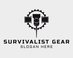 Cog Drill Machine logo design