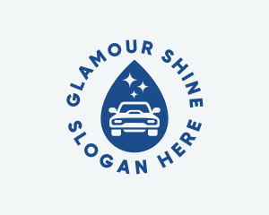 Garage Car Wash Droplet  logo design