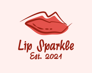 Red Sexy Lips logo design