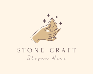 Sparkle Hand Crystal logo design