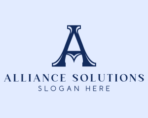 Elegant Serif Letter A Company logo design