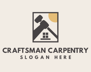 Carpenter Hammer Roofing logo design