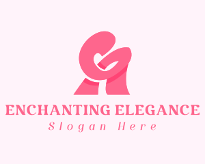 Pink Girly Letter A logo