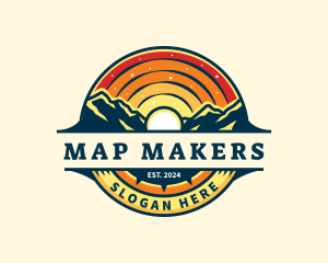 Sunset Mountain Travel logo design