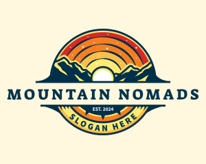 Sunset Mountain Travel logo design