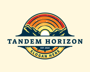 Sunset Mountain Travel logo design