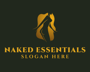 Gold Sexy Woman logo design