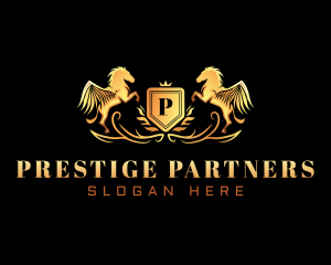 Luxury Crest Pegasus logo