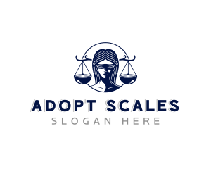 Legal Scale Woman logo design