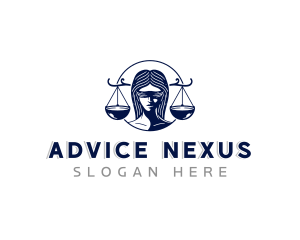 Legal Scale Woman logo design