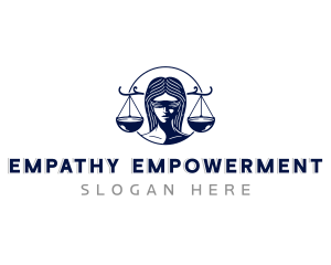 Legal Scale Woman logo design