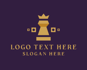 Strategy - King Chess Tournament logo design