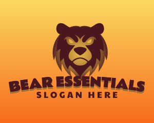 Angry Brown Bear Gaming Mascot logo