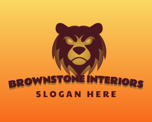 Angry Brown Bear Gaming Mascot logo