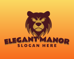 Angry Brown Bear Gaming Mascot logo design