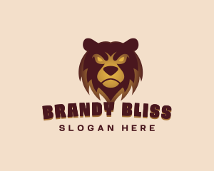 Angry Brown Bear Gaming Mascot logo design