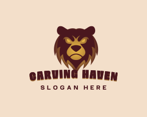 Angry Brown Bear Gaming Mascot logo design