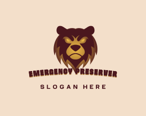 Angry Brown Bear Gaming Mascot logo design