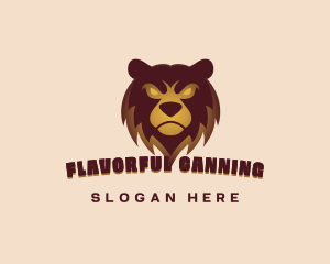 Angry Brown Bear Gaming Mascot logo design