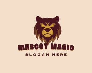 Angry Brown Bear Gaming Mascot logo design