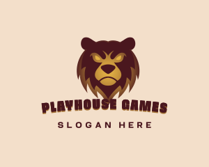 Angry Brown Bear Gaming Mascot logo design