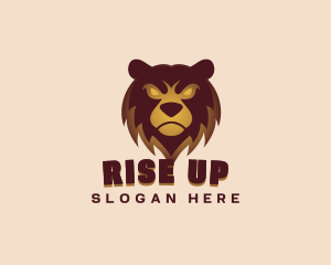 Angry Brown Bear Gaming Mascot logo design